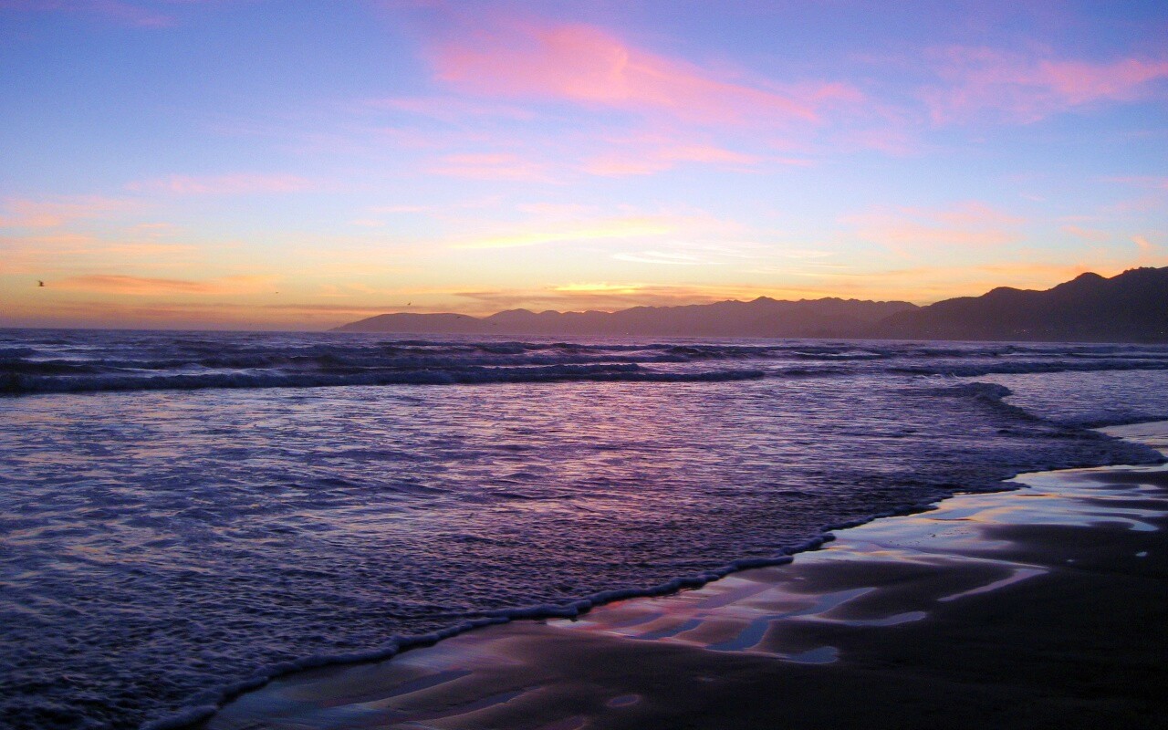 Восход на море обои