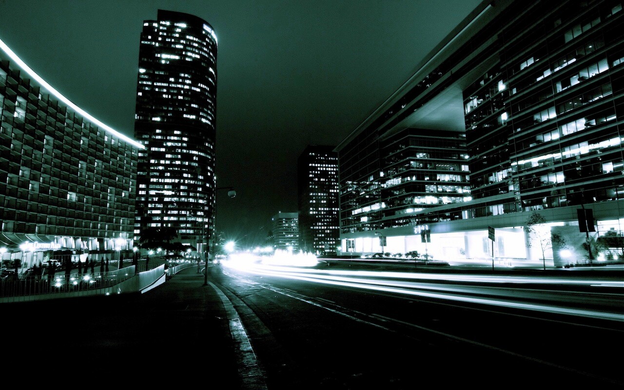 Ночные огни мегаполиса обои