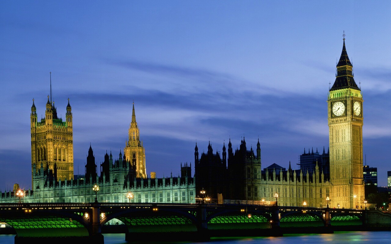 Биг Бен и здание парламента ночью обои