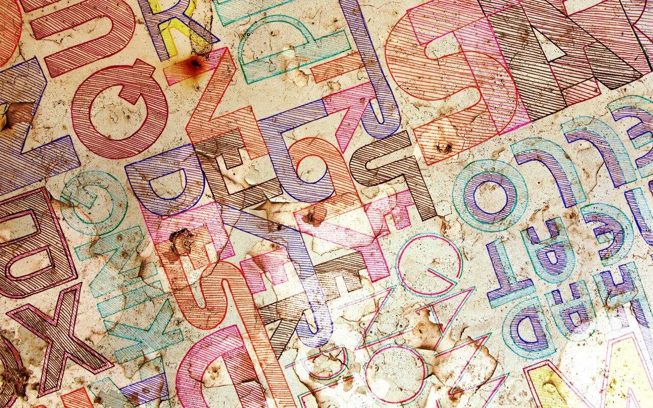 Буквы и надписи обои