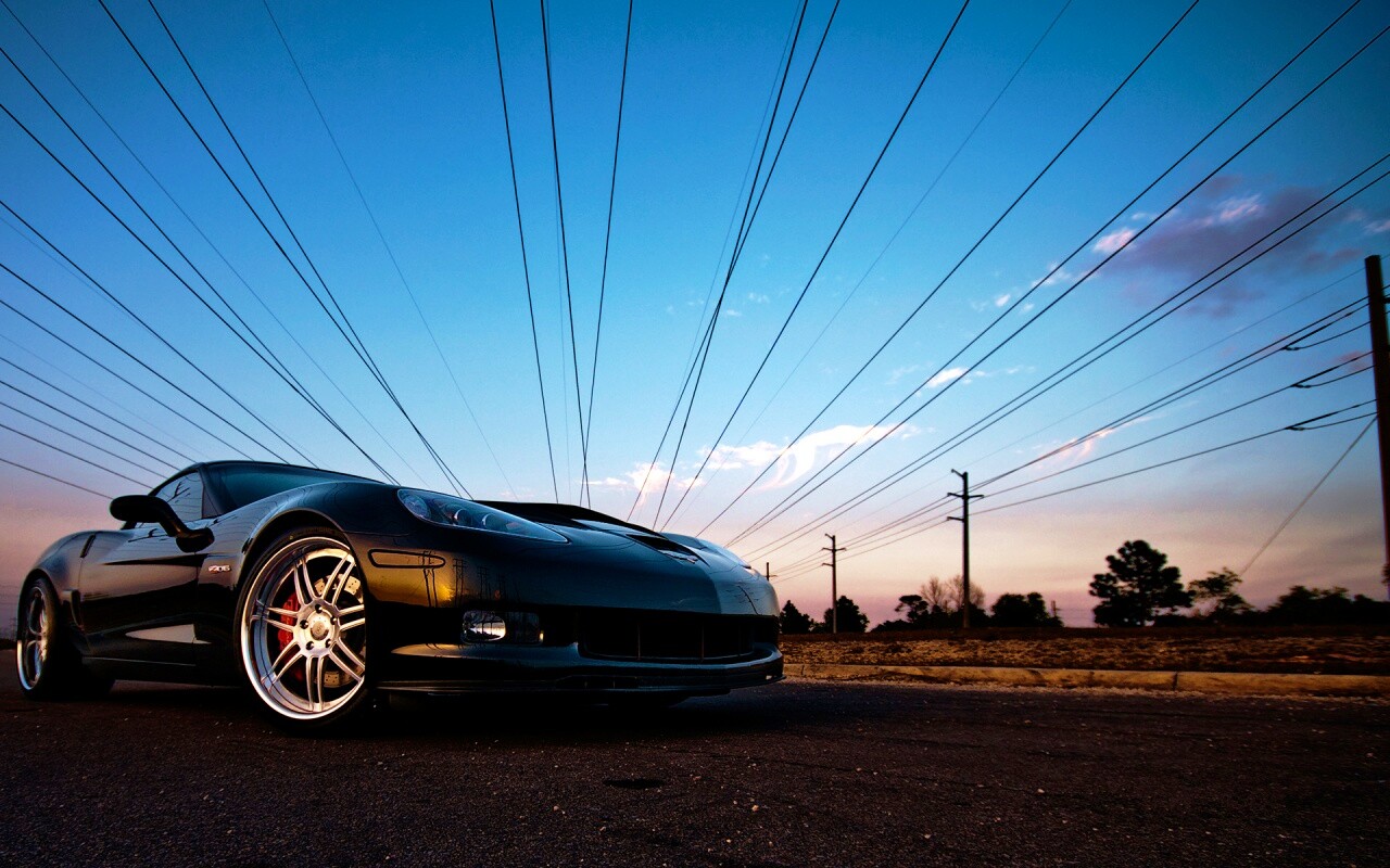 Чёрное авто обои