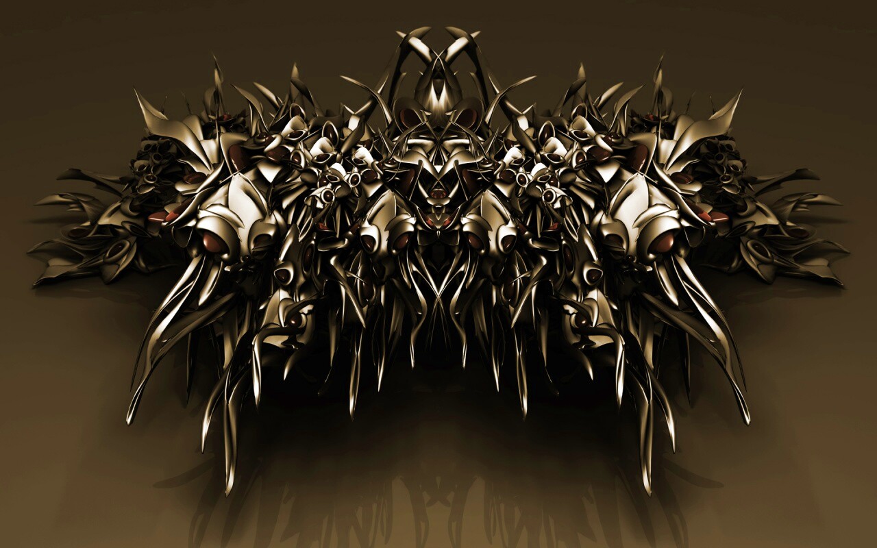 Страшная трехмерная абстракция обои