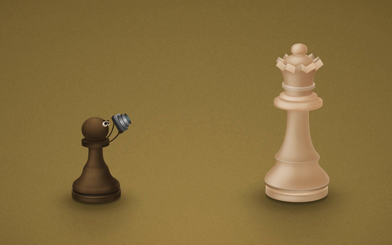 Пешка фотографирует короля обои