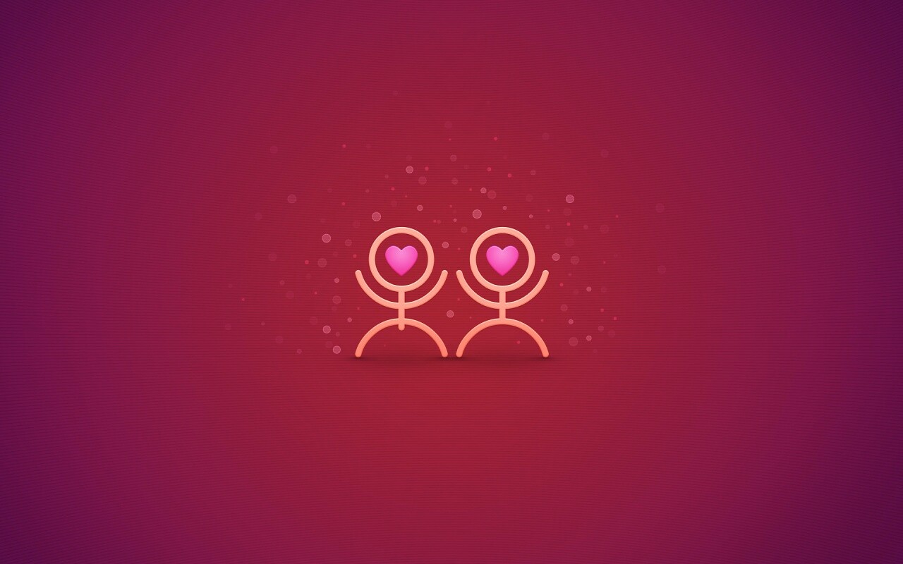 Влюблённые человечки обои
