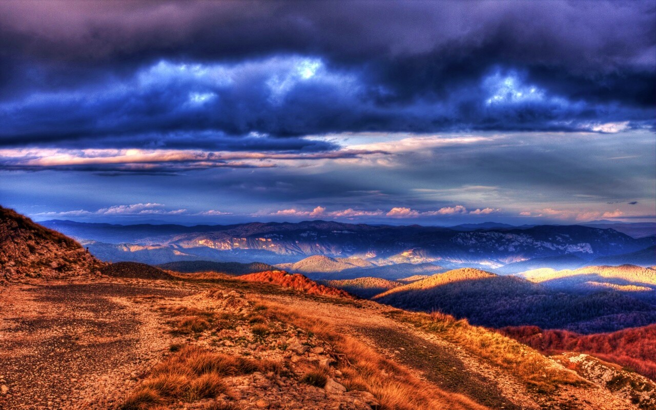 Горы в HDR обои