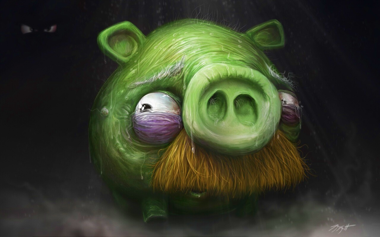 Свинья из Angry Birds обои