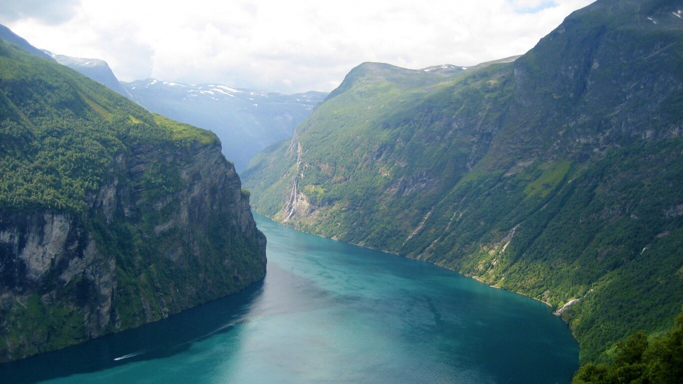 Горная река обои