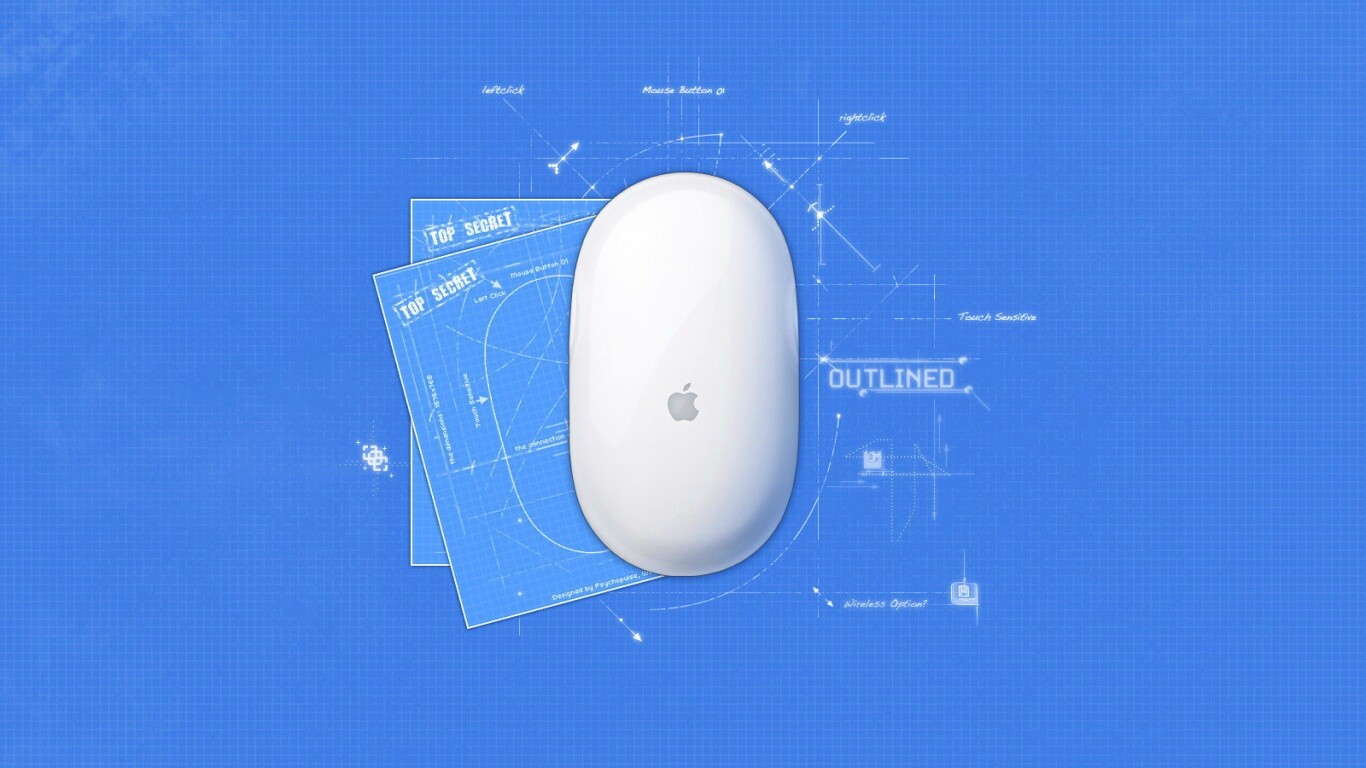 Чертеж яблочной мышки обои