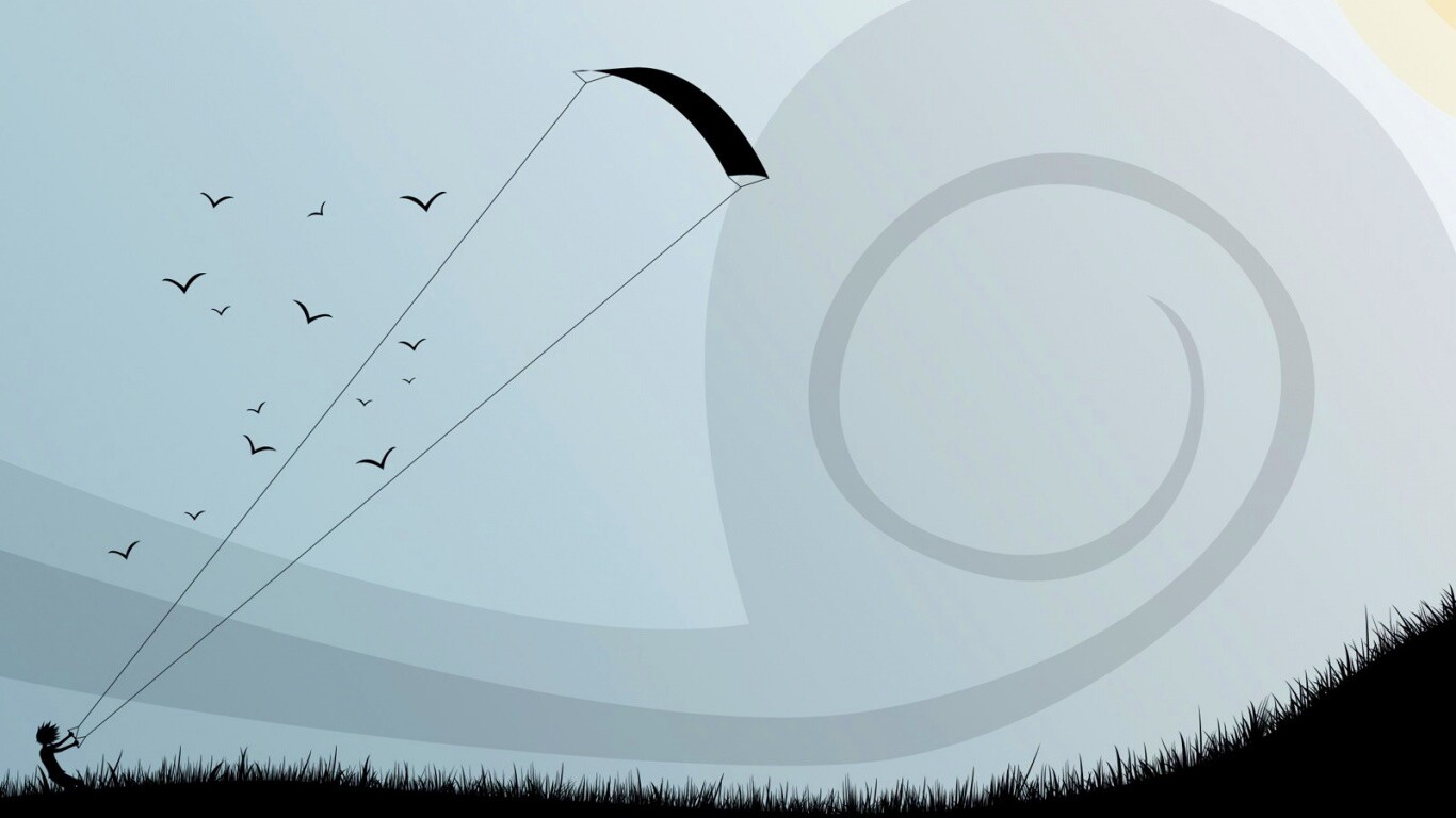 Запуск воздушного змея обои