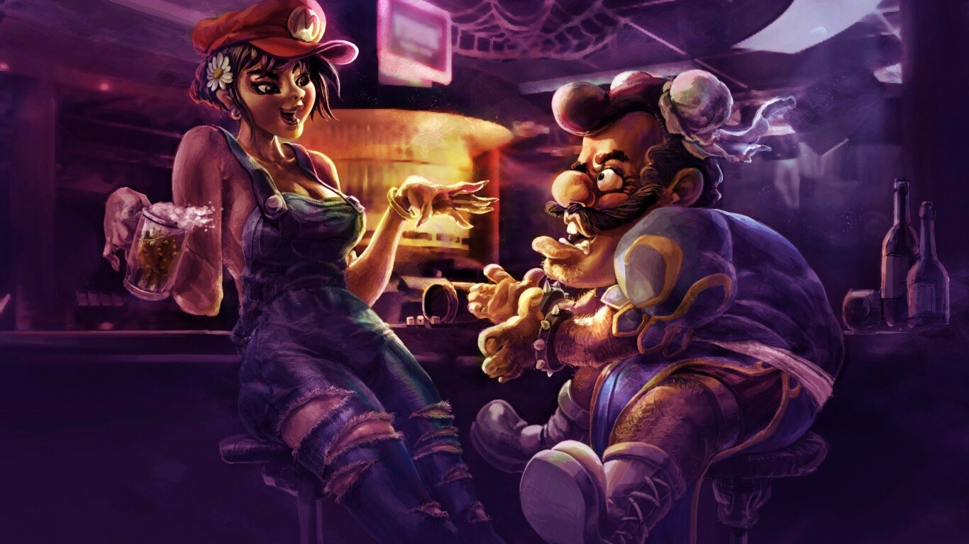 Девушка Марио обои