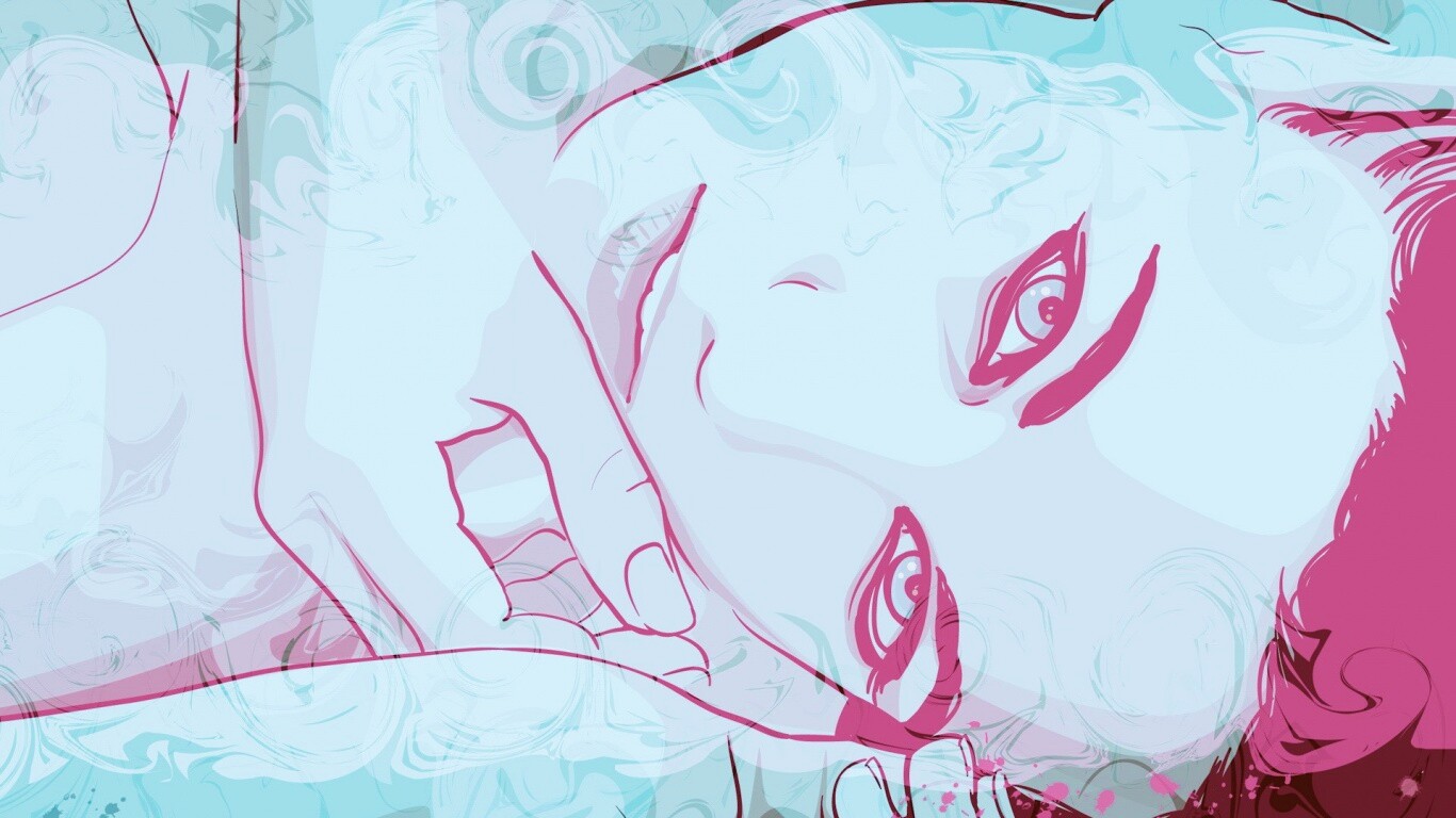 Рисунок девушки обои