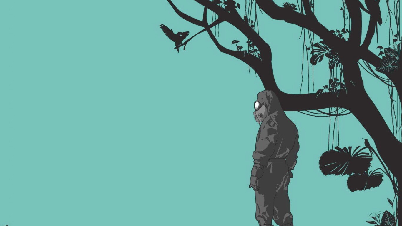 Человек в защитном костюме обои