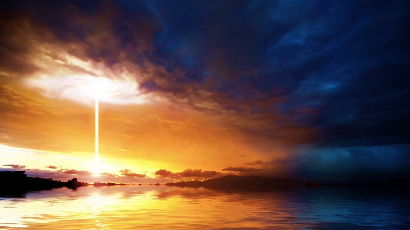 Луч с неба обои