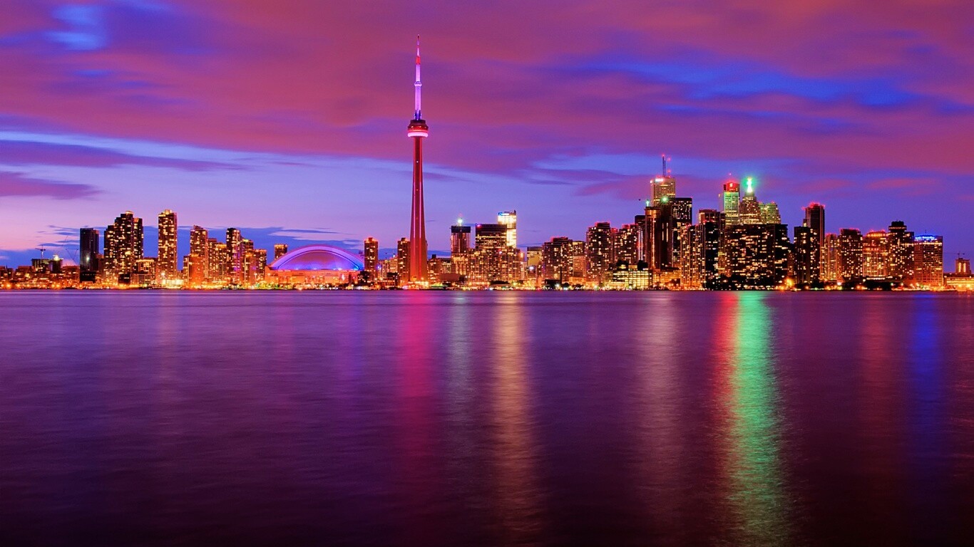 Ночной Торонто обои