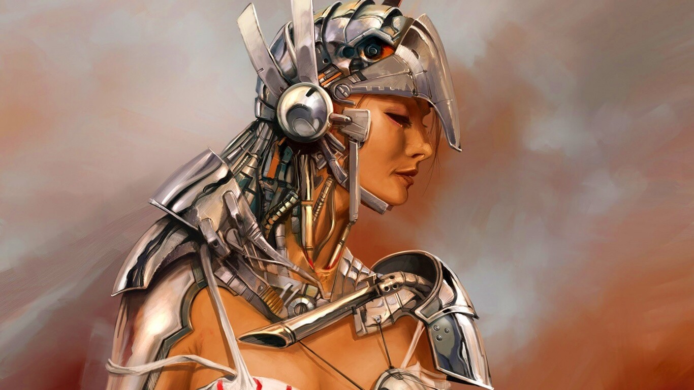 Девушка в силовой броне обои