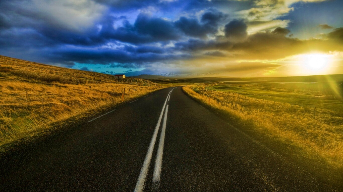 Пустая дорога обои