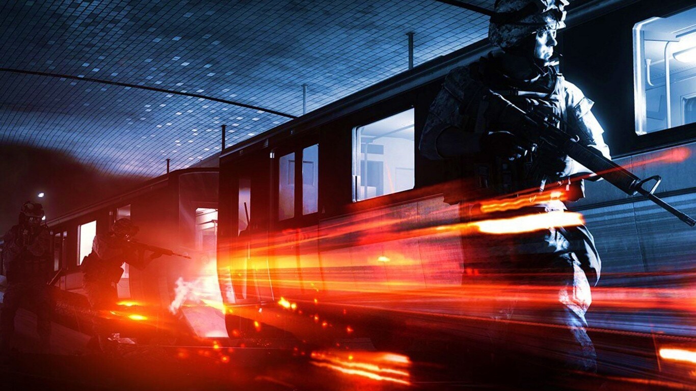 Солдаты на станции метро обои