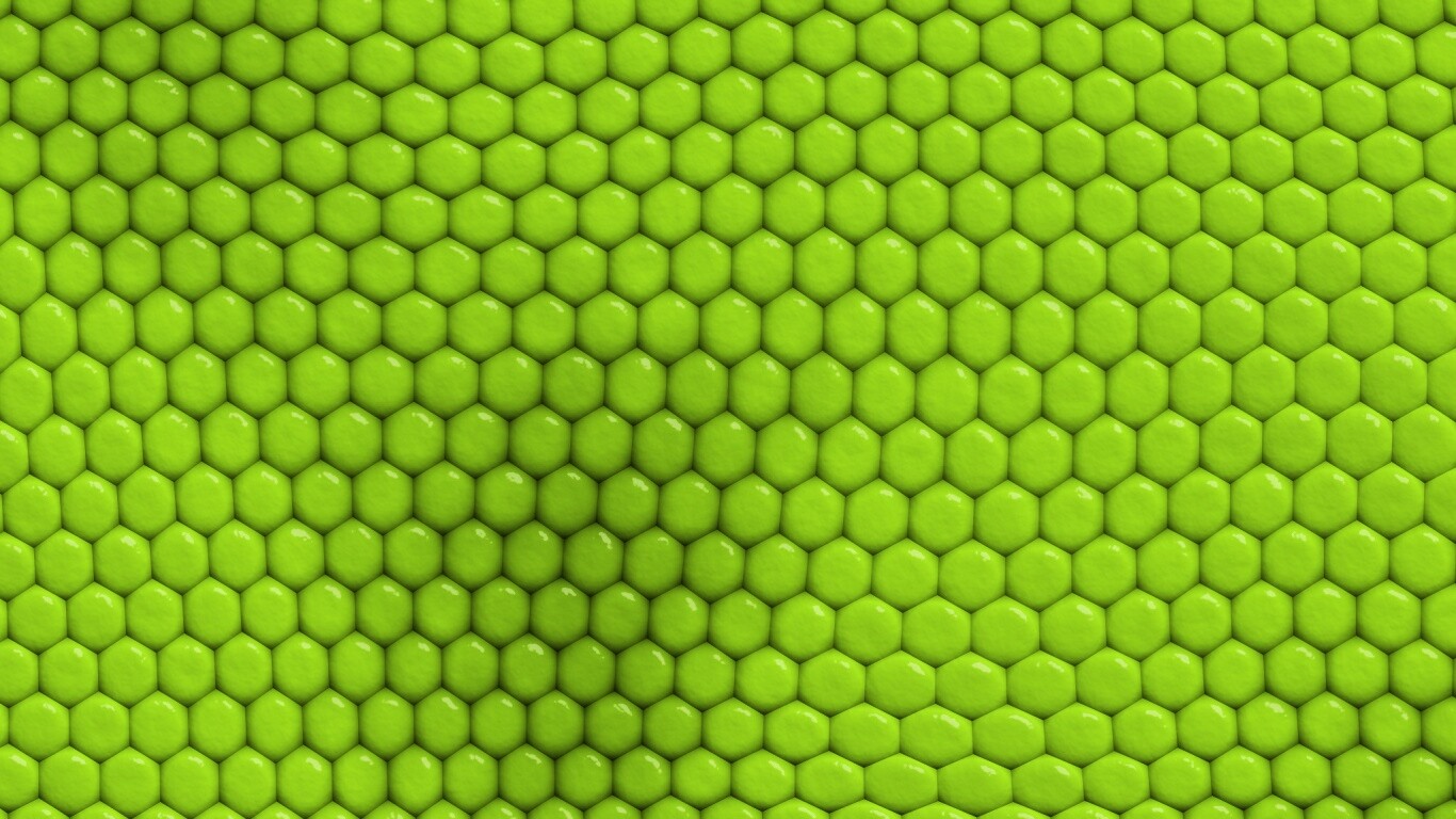 Зеленая сотообразная структура обои