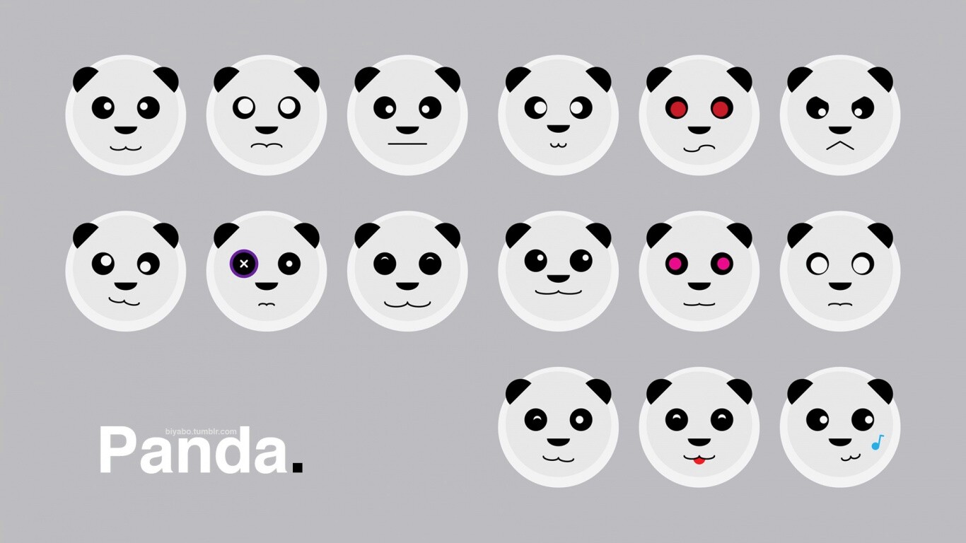 Морды панд обои