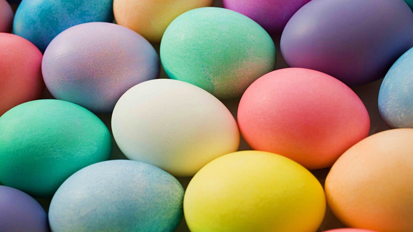 Яркие пасхальные яйца обои