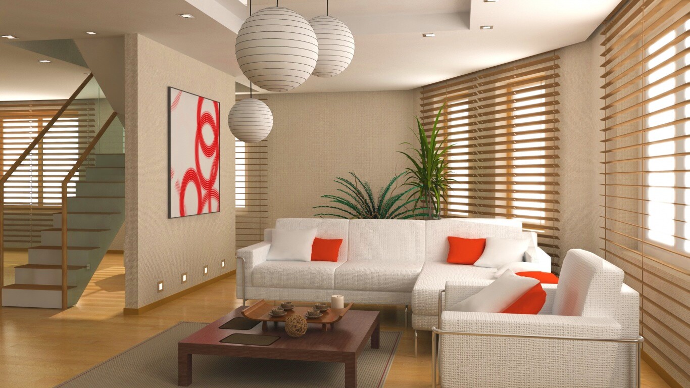 Китайская гостинная обои