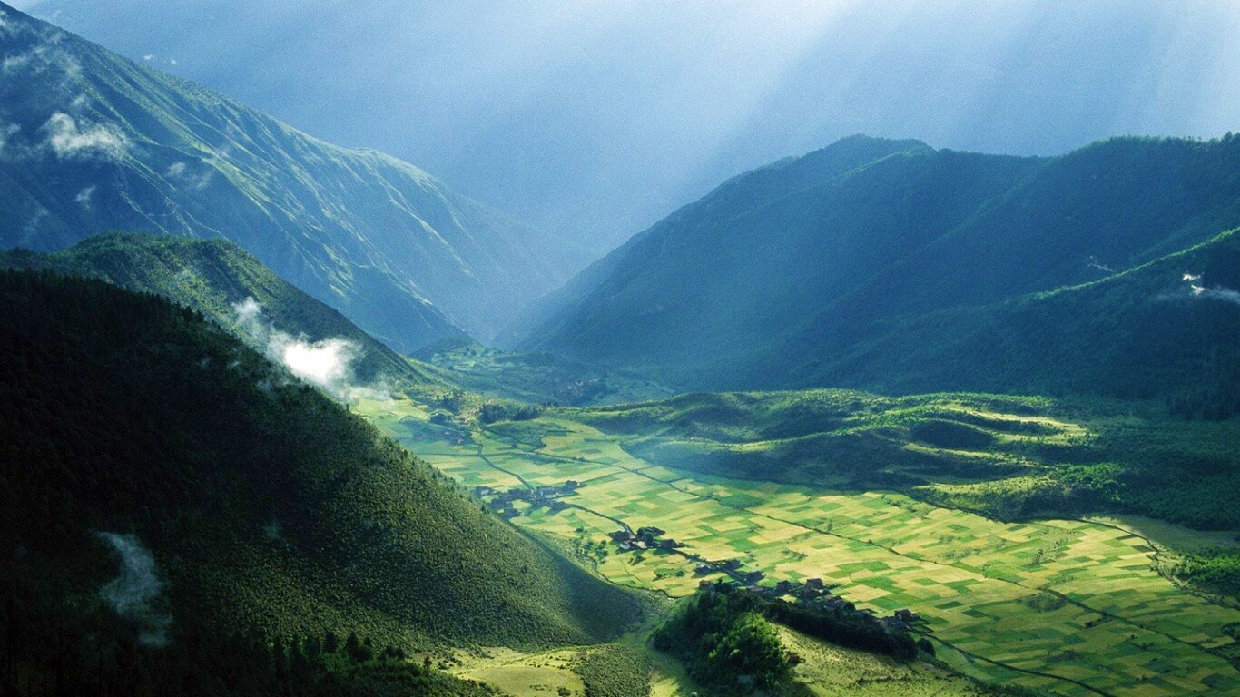 Горная долина обои