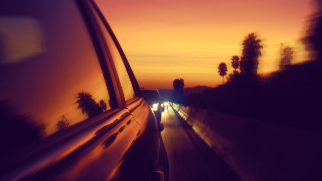 Вечерняя поездка обои