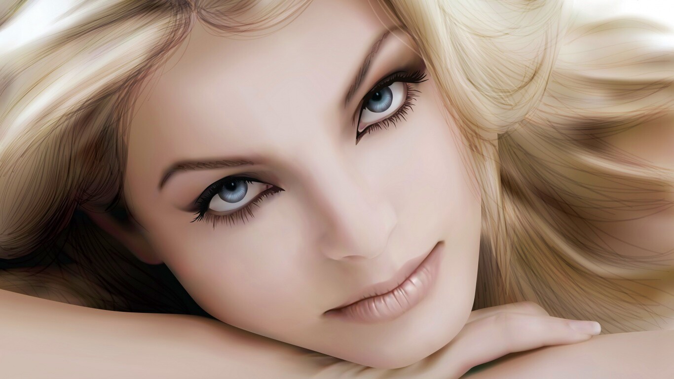 Девушка в векторе обои