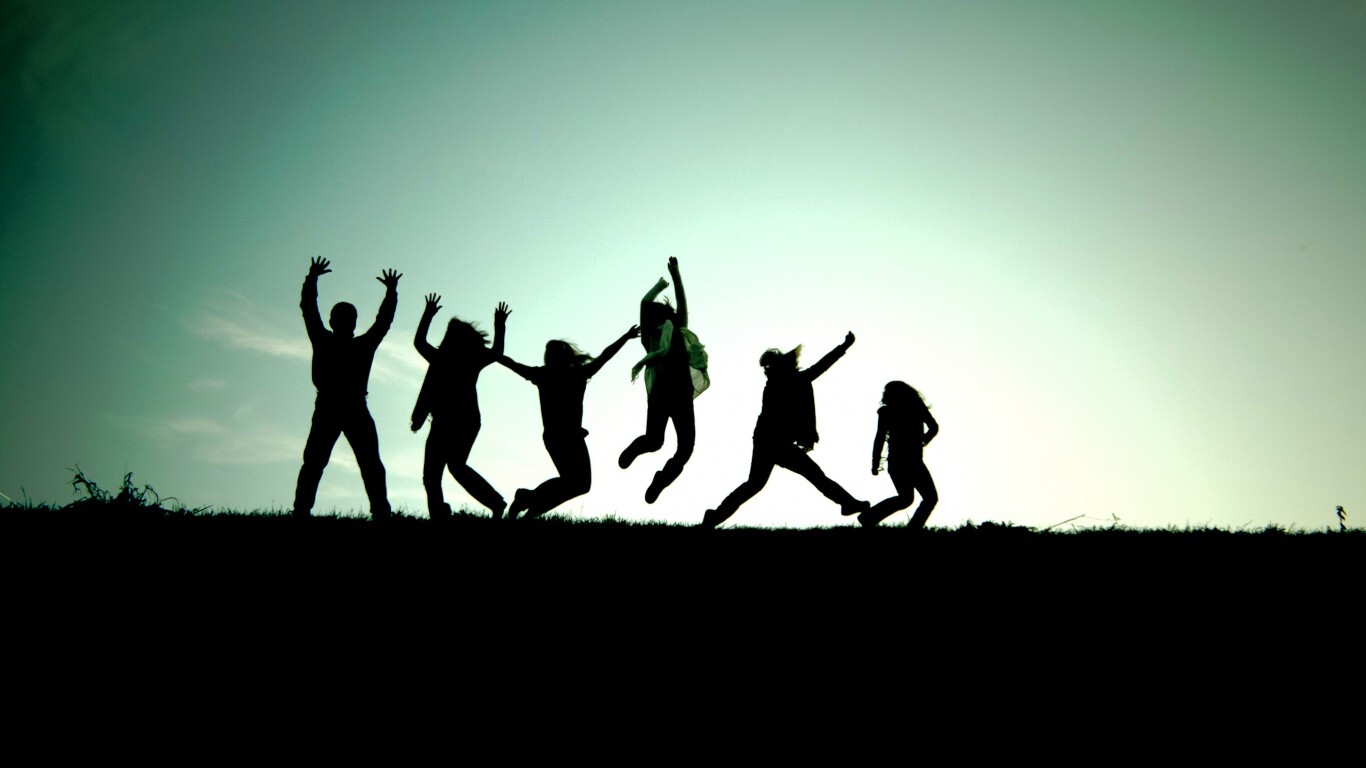 Силуэты людей обои