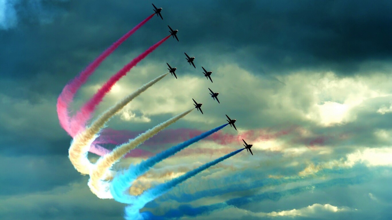 Радужная авиация обои