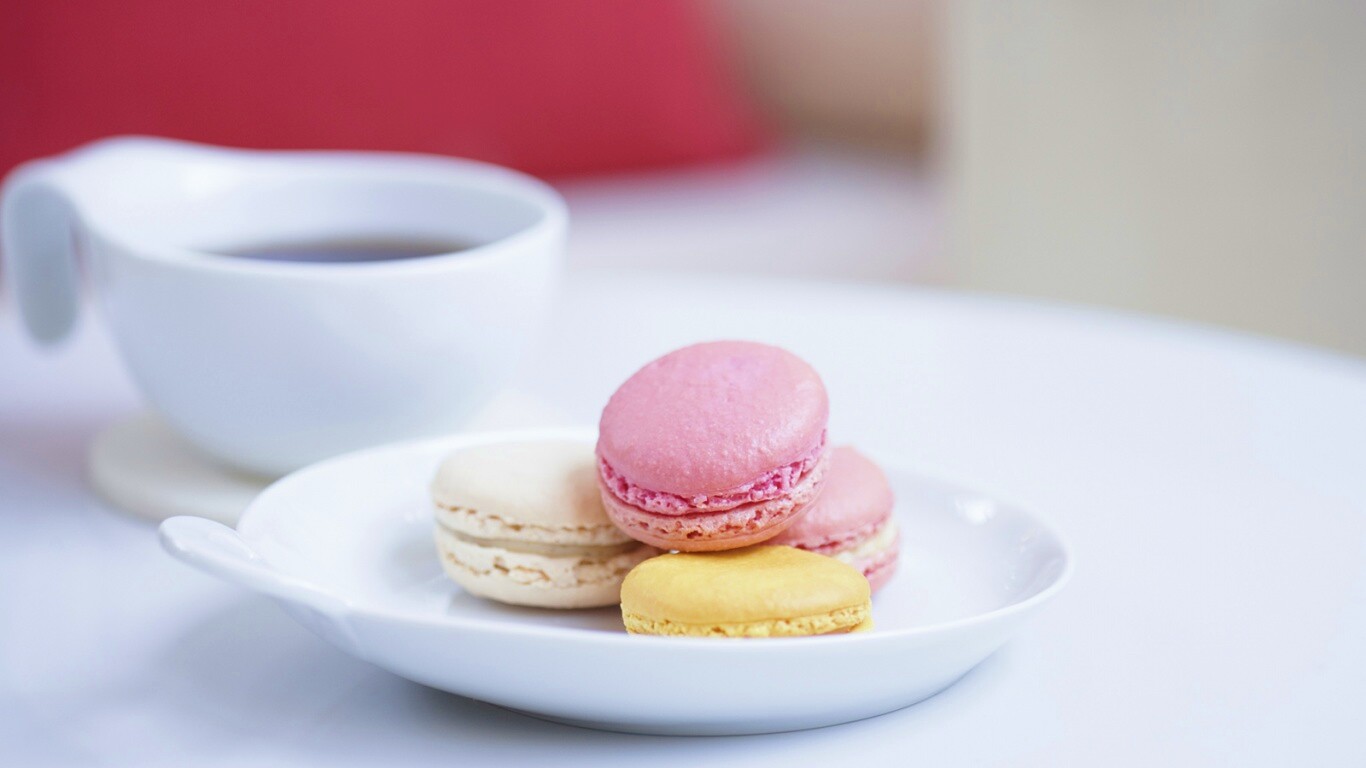 Кофе с пирожным обои