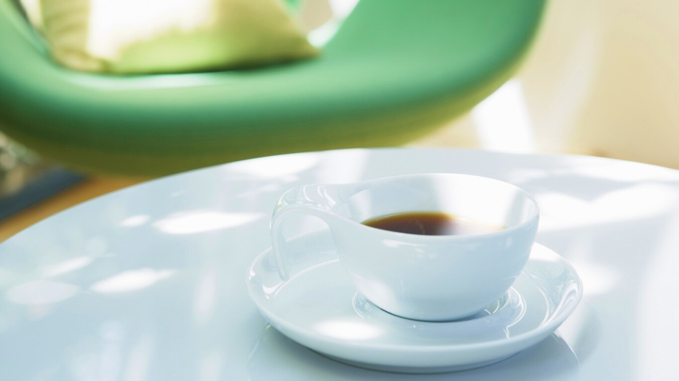 Чашка утреннего кофе обои