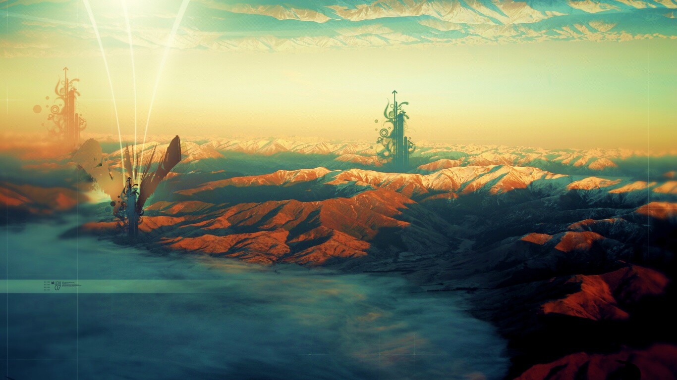 Горная абстракция обои