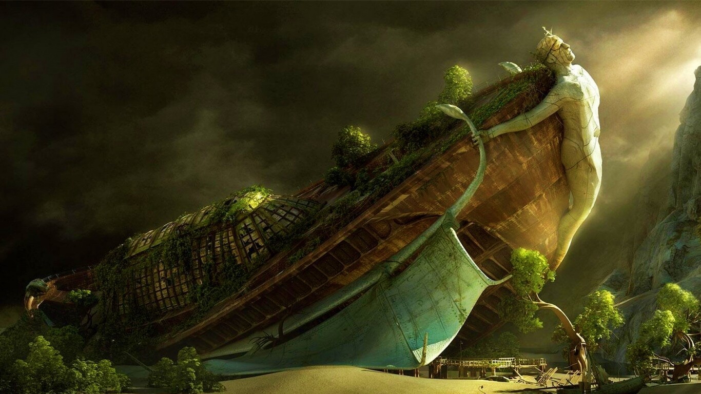 Древнее воздушное судно обои