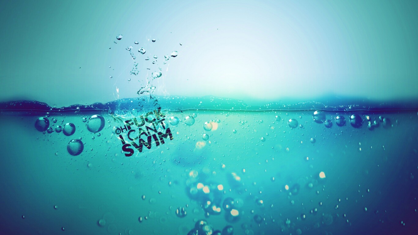 Oh fuck i cant swim обои