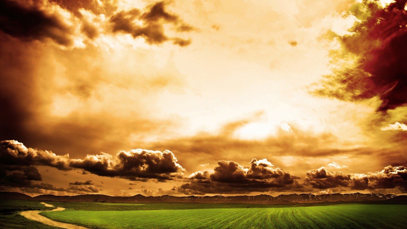 Золотое небо обои