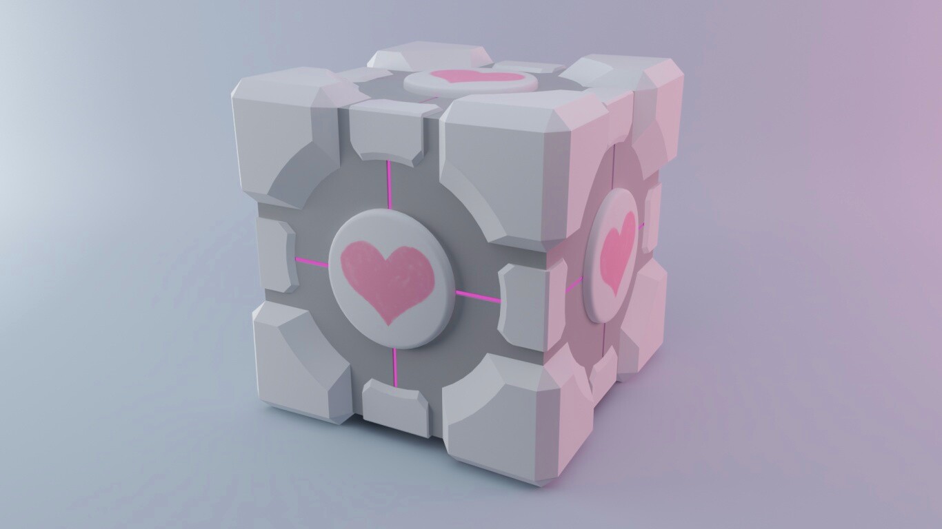 Взвешенный куб-компаньон обои