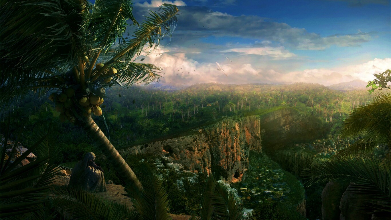 Вид на джунгли обои