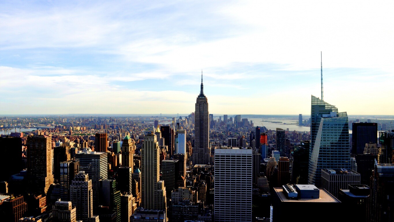 Вид на Нью-Йорк обои
