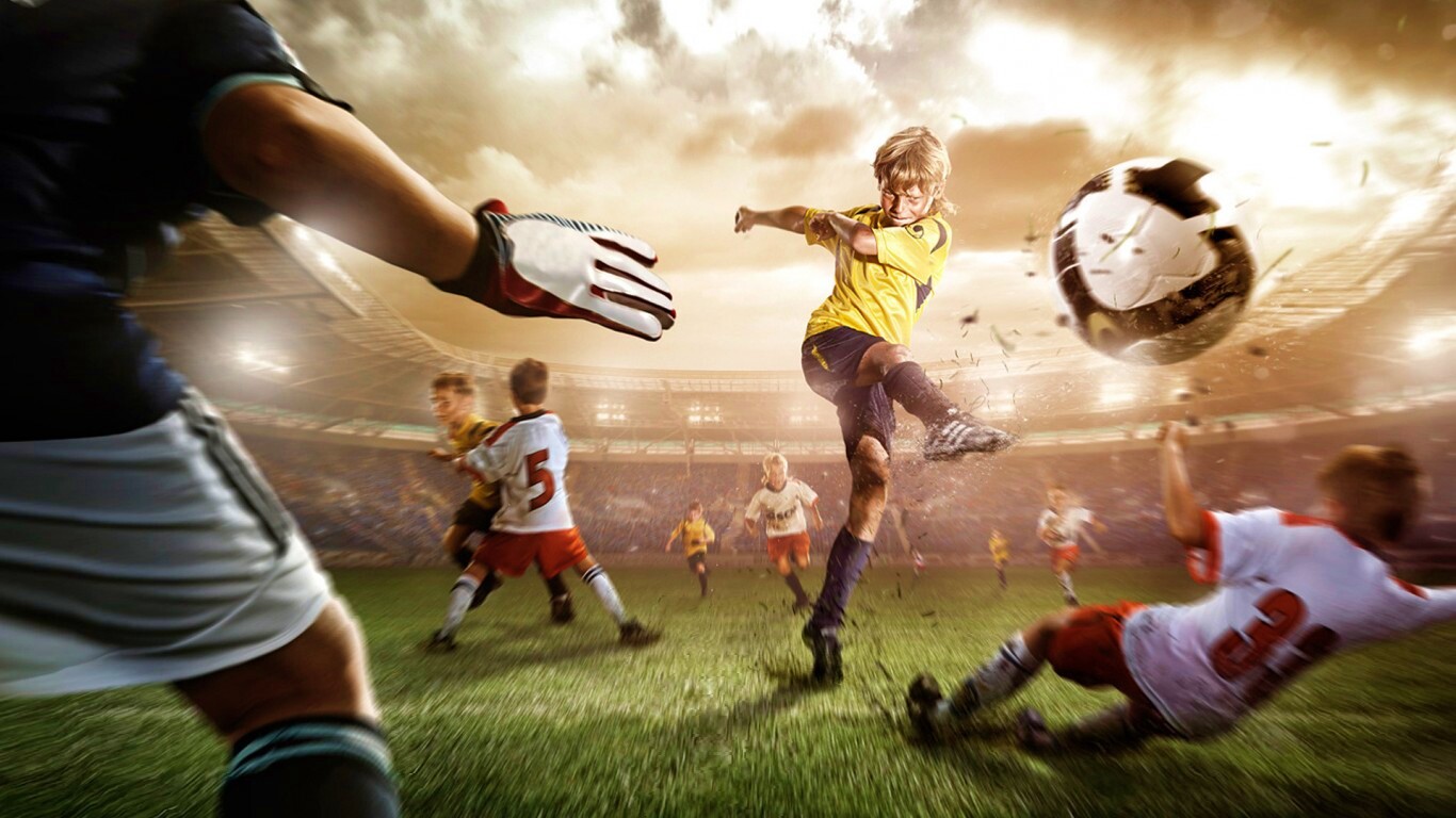 Игра в футбол обои
