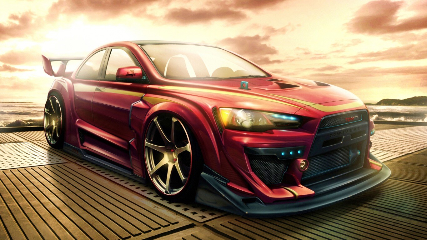 Mitsubishi тюнингованная обои