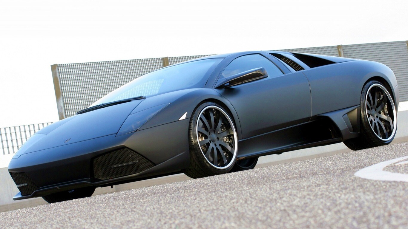 Lamborghini Reventon черного цвета обои