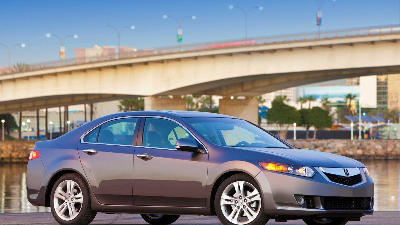 Acura на фоне моста обои