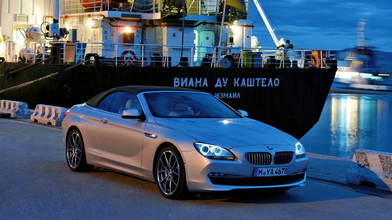 BMW 6 в порту обои