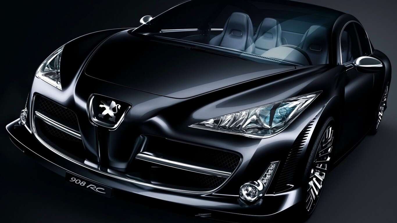 Чёрный Пежо обои