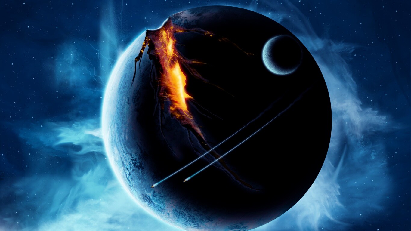 Эвакуация с гибнущей планеты обои