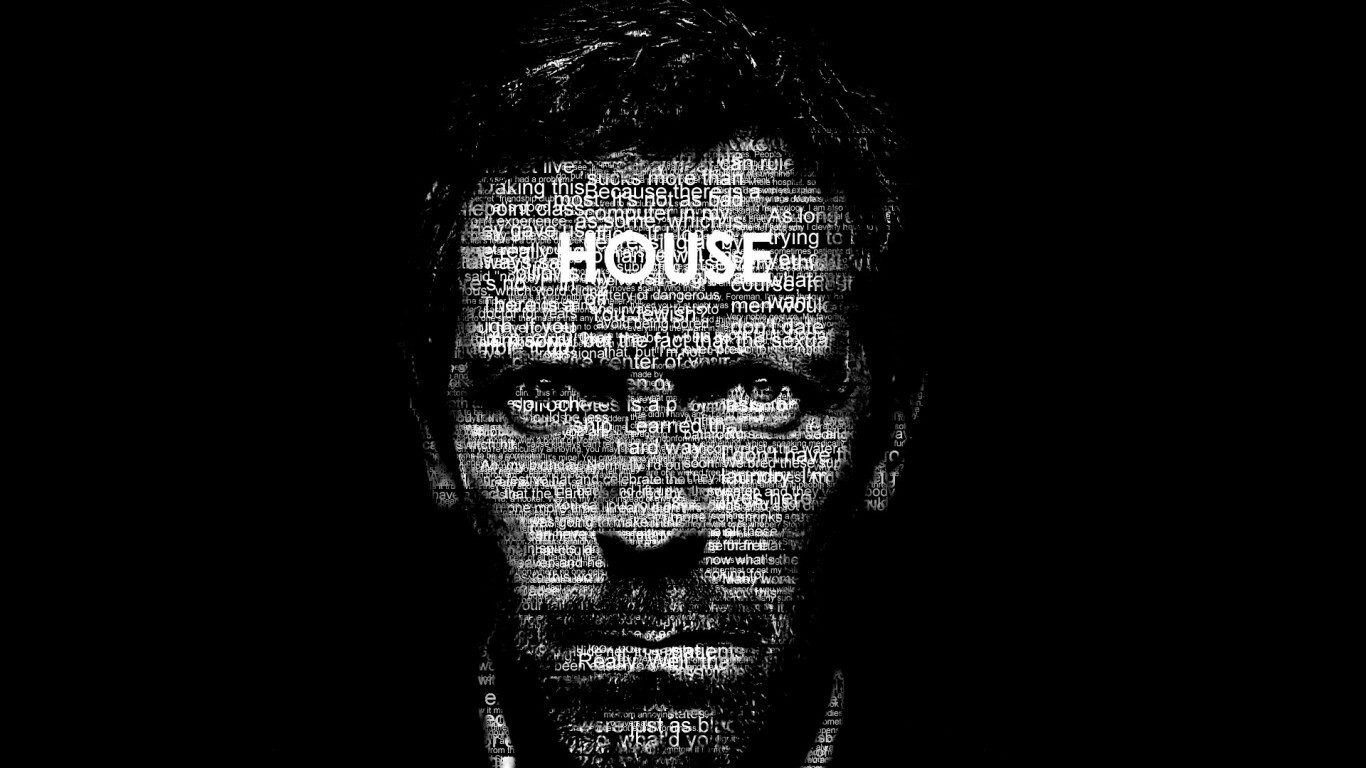 Хаус типографика обои