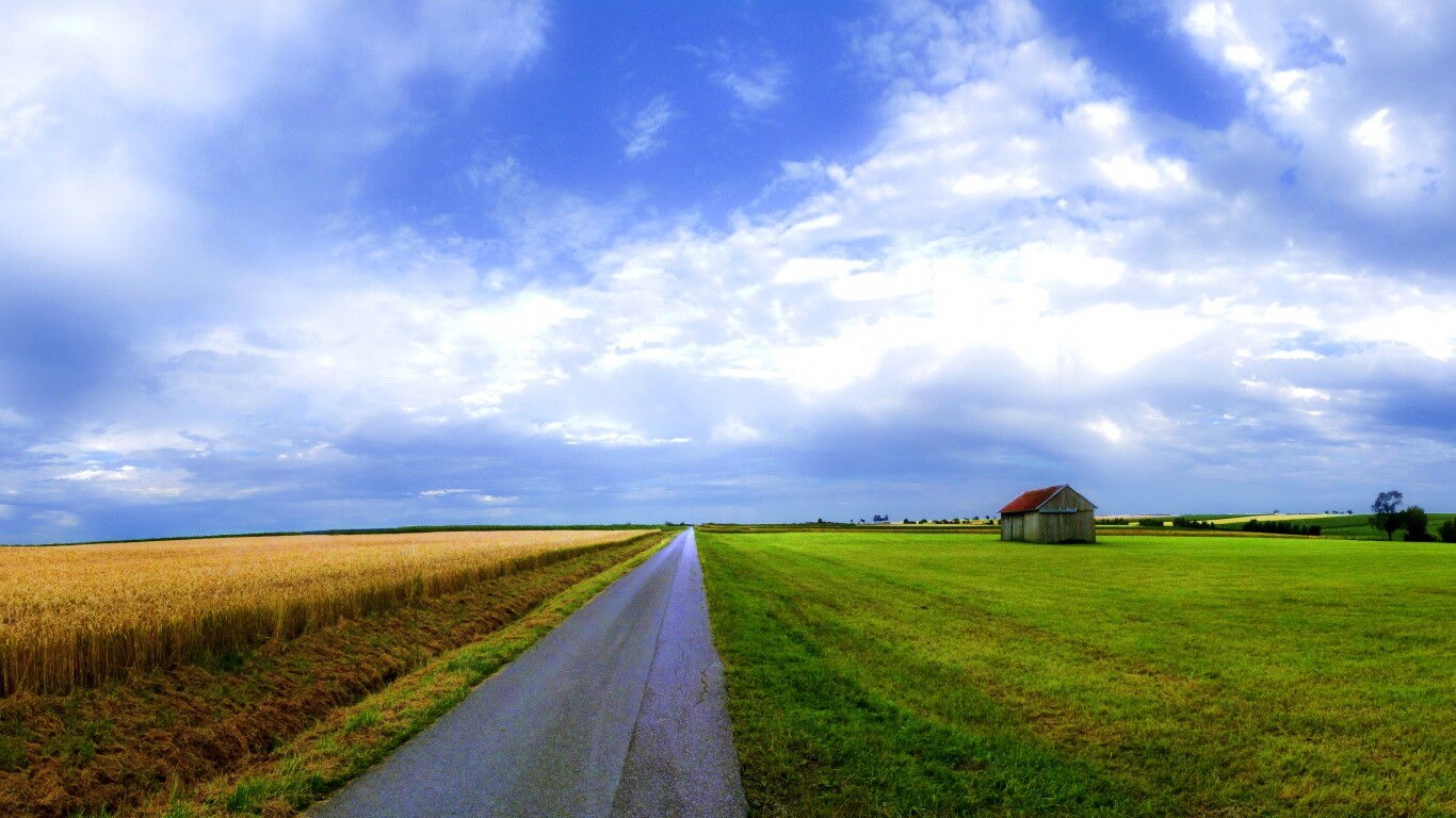Сельский пейзаж обои