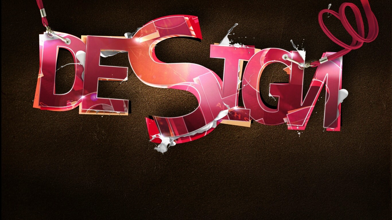 Надпись Design обои