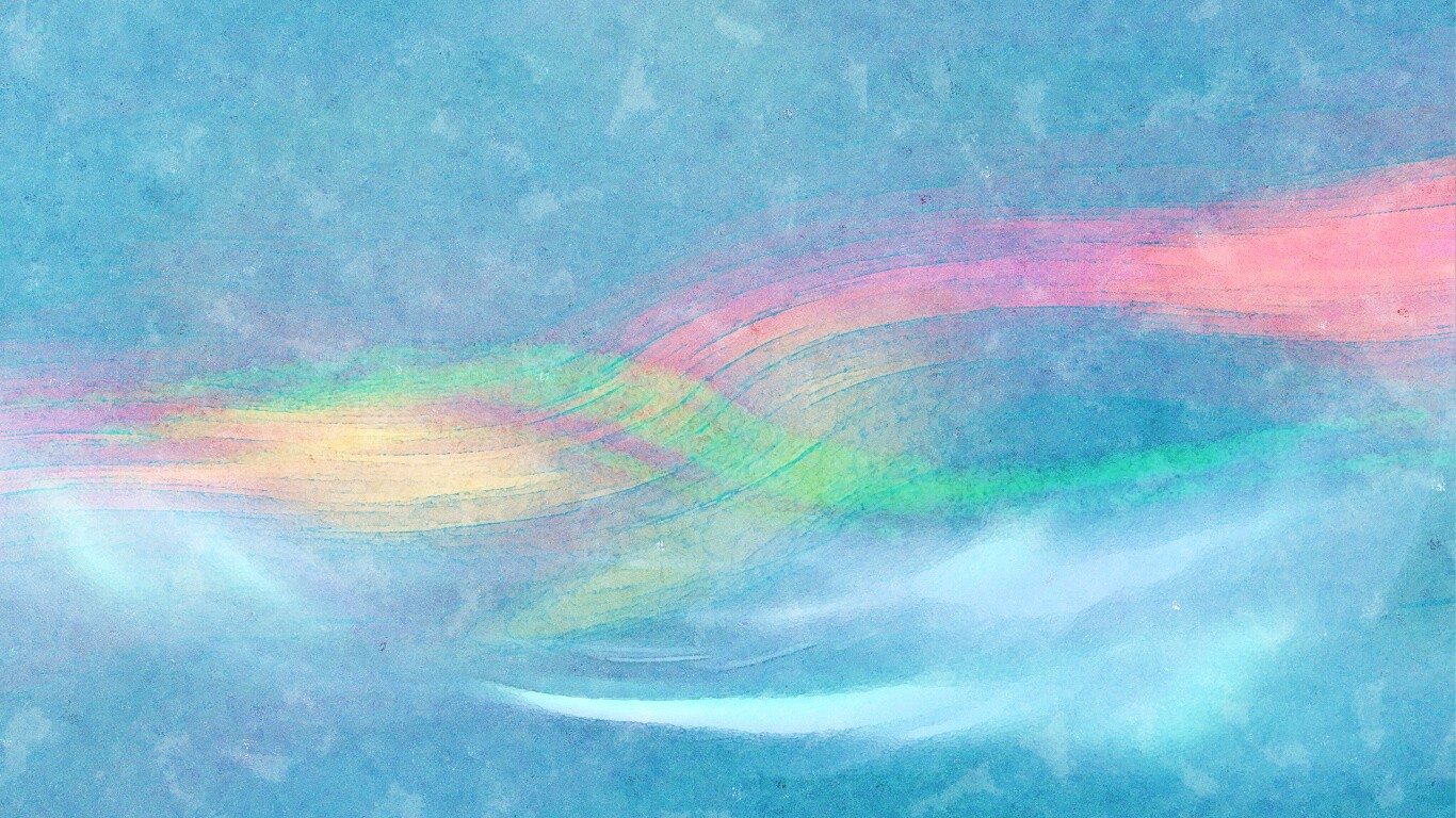 Радужные волны обои